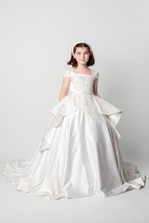 Classic Satin Grace – Holy Communion Dress